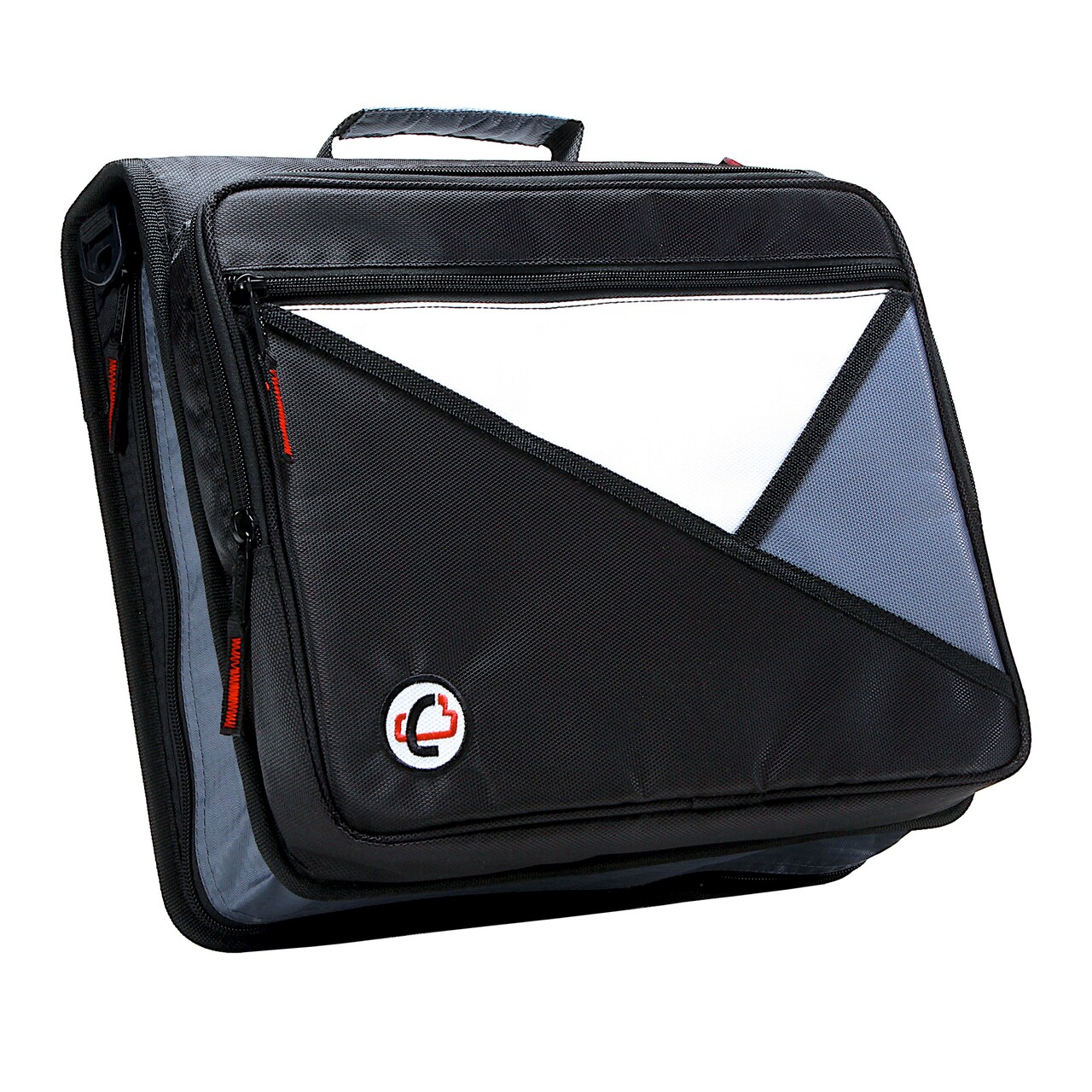Case·it Universal Laptop Zipper Binder, O-Ring, 2 Inches, Jet Black